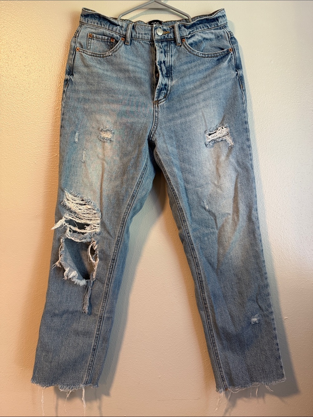 BDG Light Wash Distressed High-Rise Jeans